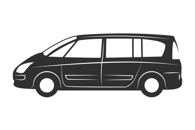 Minivan, van, family car, transport passengers vehicle, flat floor car